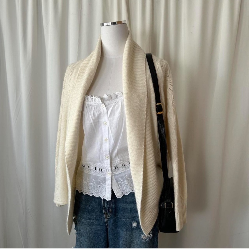 Vintage Jones New York Signature Open-front Cardigan Wool blend Petite small. - Picture 2 of 8